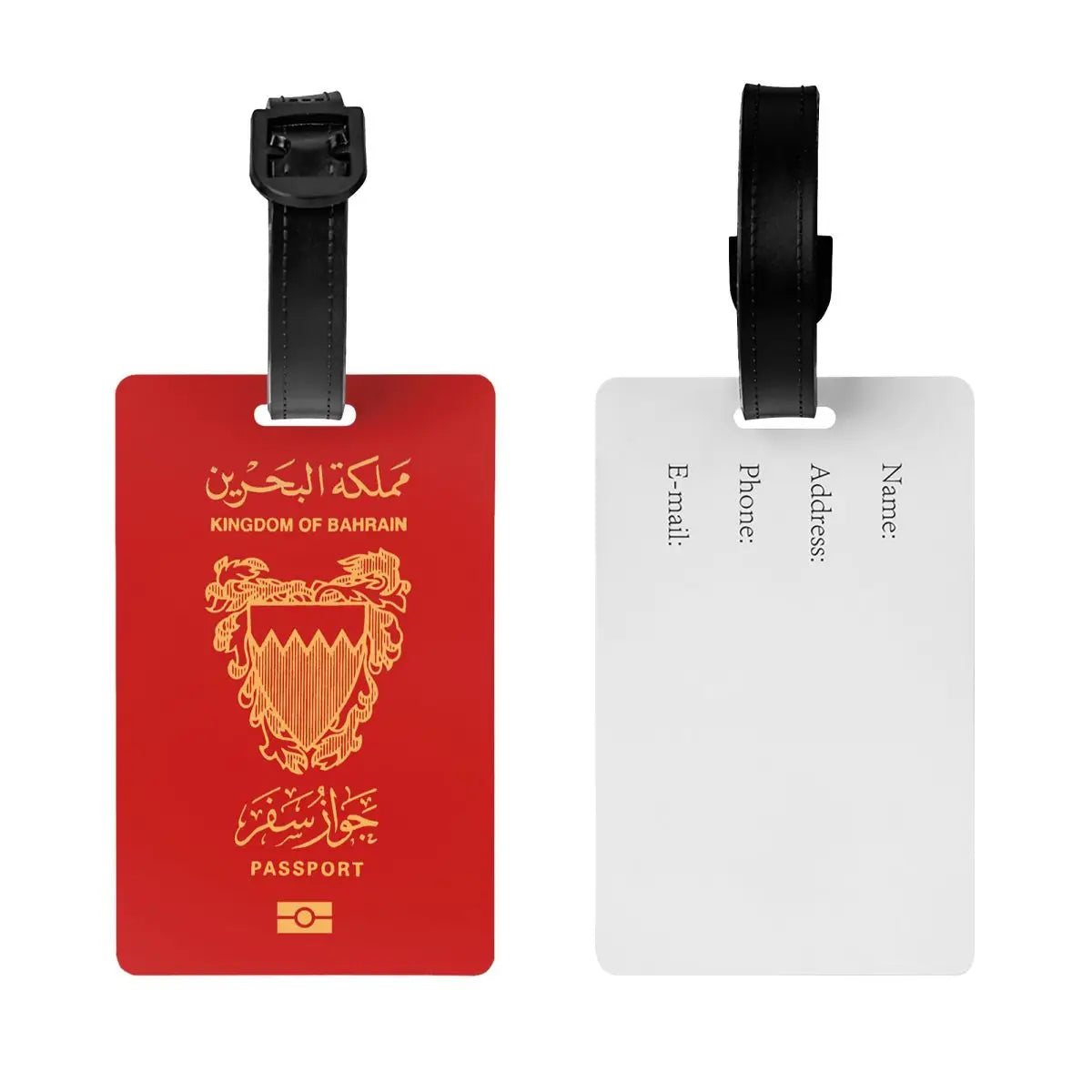Custom Bahrain Passport Luggage Tag Privacy Protection Baggage Tags Travel Bag Labels Suitcase