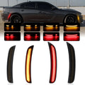 4Pcs/set LED Side Marker Light Front Rear Bumper Fender Lamp for Dodge Charger 2015-2023