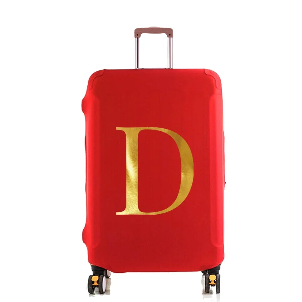 Luggage Cover Protector Elastic Fashion Suitcase Dust Cover Fit 18-28 Inch Trolley Baggage Letter Name Print Travel Accessories