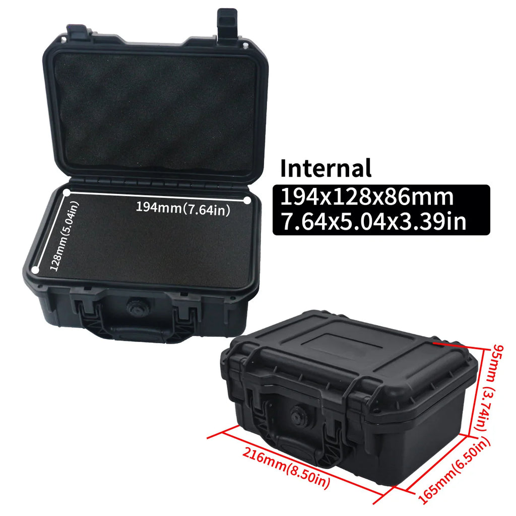 1 waterproof hard hand-held toolbox bag with pre cut sponge storage box, impact resistant unmanned driving chassis