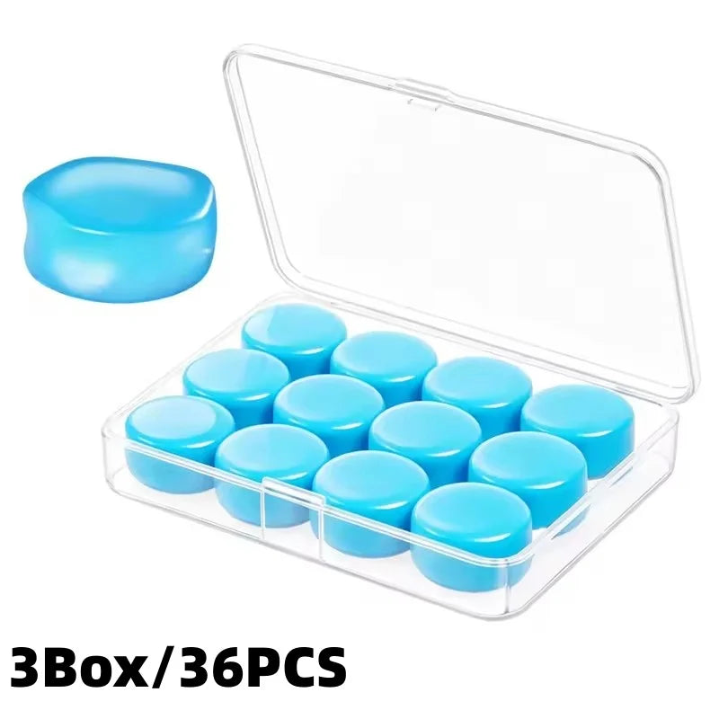 Soft Silicone Earplugs Wax Ear Plugs Reusable Noise Cancelling Gel Ear Plugs Waterproof Earbuds for Sleeping Flying Swimming