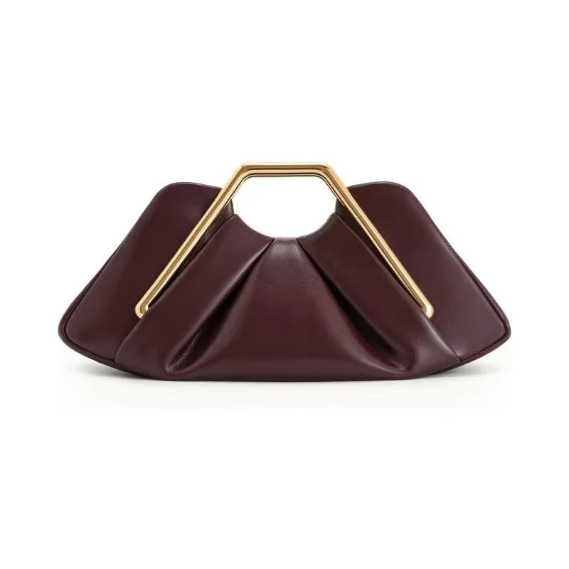 New Soft Leather Bag Women's Niche Cloud Bag Dinner Pleated Bag Crossbody Armpit Women's Bag