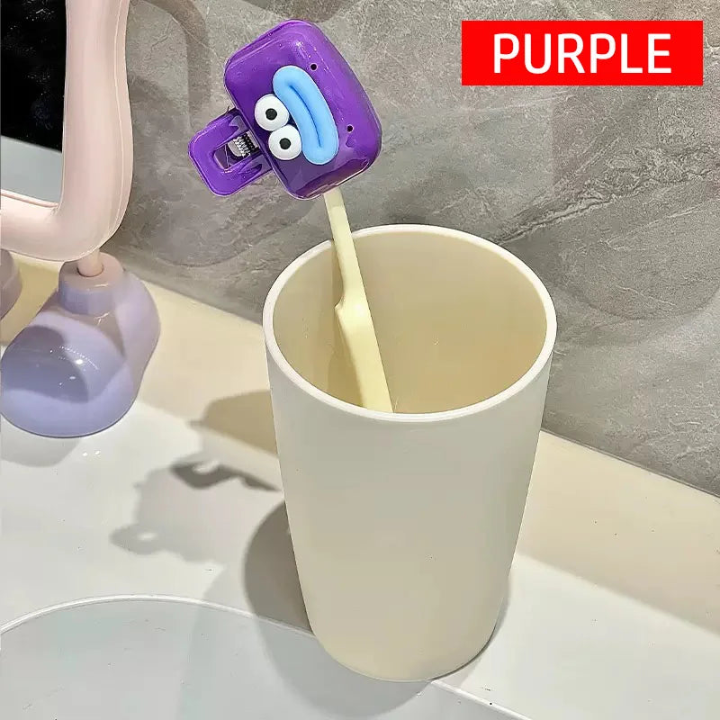 1PC Dopamine Home Toothbrush Head Protective Cap Electric Toothbrush Storage Clip Convenient Travel Toothbrush Cover Clip