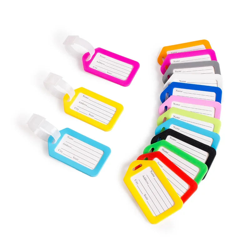 5PCS Luggage Tag Boarding Shipping Plastic Baggage Tags Travel Accessory Women Men Suitcase ID Address Name Holder Bag Label