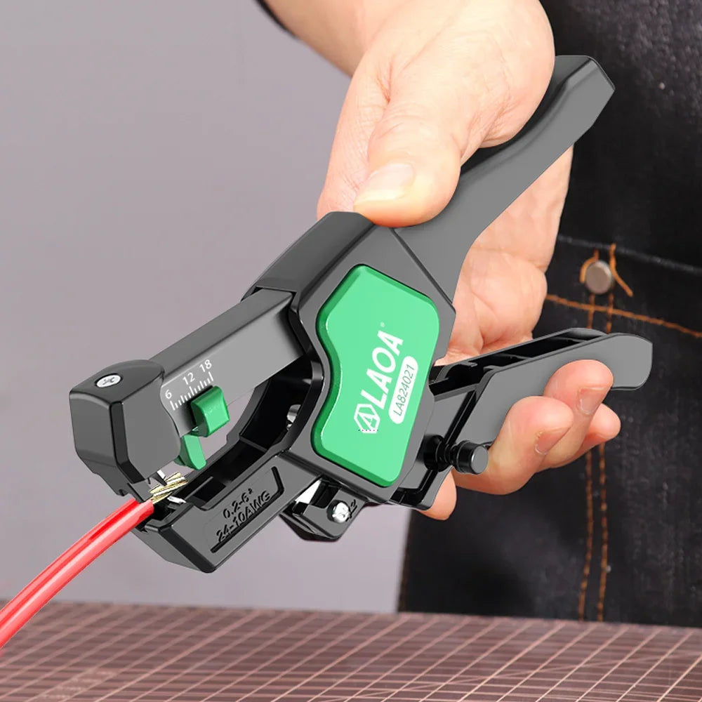 LAOA Multifunctional Fast Fully Automatic Wire Stripping Pliers 0.2-6 Cable Cutting Nippers Adjustable Electrician Pliers
