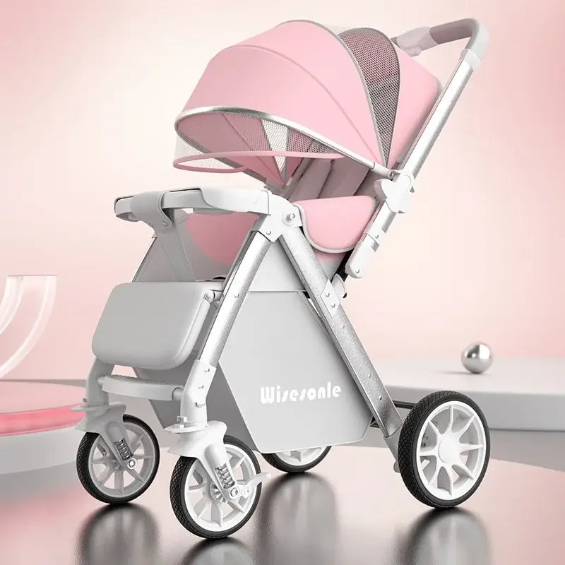 Lightweight baby stroller, high landscape stroller,can sit or lie down in both directions,suitable for babies aged 0-5 years old
