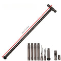 Tungsten Steel Multifunction Alpenstock T-type Self-defense Stick Detachable Walking Sticks Portable Folding Outdoor Camping