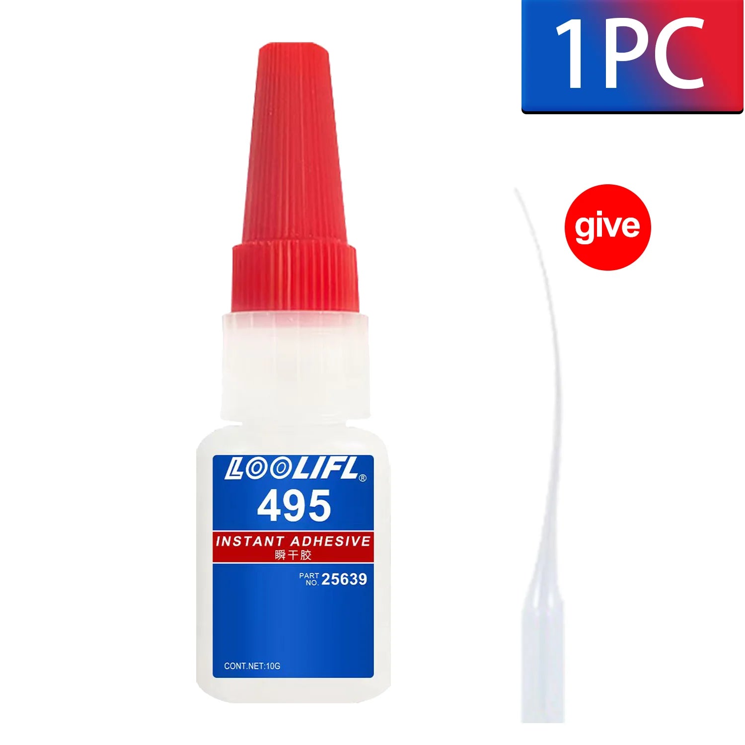 LOOLIFL 5PCS 495 Super Glue Plastic Professional Adhesive TransparentCyanoacrylate Glue Fast Drying Odorless Long Lasting Bondin