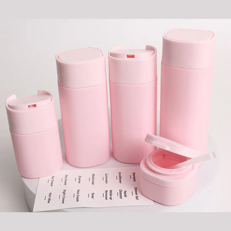 7Pcs TPU Style PE Cosmetic Dispenser Bottle Travelling Set Shampoo Shower Gel Empty bottles Lotion Cream Bottles