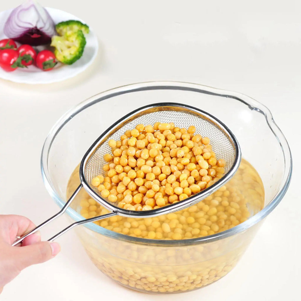 Stainless Steel Pasta Spaghetti Strainer, Ergonomic Handle Kitchen Utensil Dumpling Colander Accessories Food Strainer Colander,