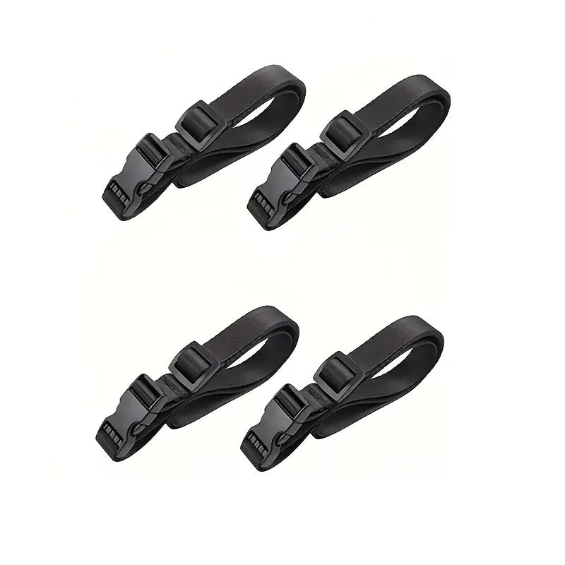 4Pcs Nylon Straps Adjustable Non-Elastic Tie Down Belts With Safety Buckle Multipurpose Cargo & Travel Securing Straps Storage F
