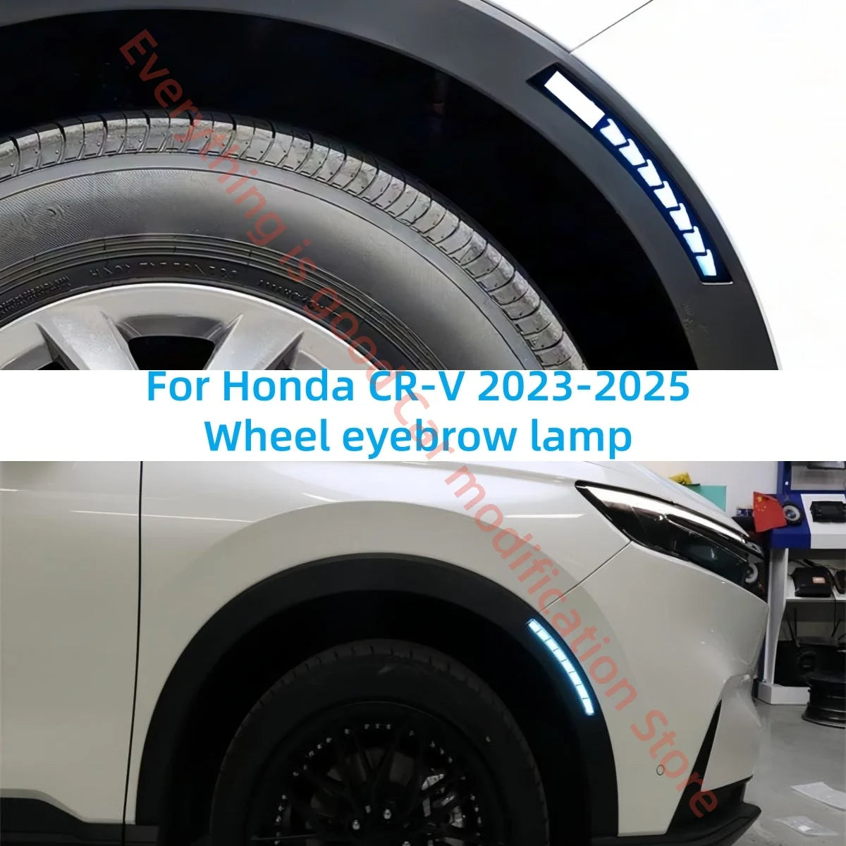 For Honda CR-V 2023-2025 Wheel eyebrow lamp Front bumper Turn Front fog lamp Modification LED Daytime running light Three colors