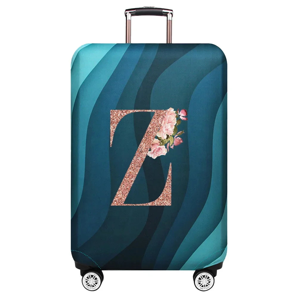 Luggage Covers 18-32inch Protector Travel Luggage Suitcase Protective Cover Stretch Dust Covers Print Rose Gold Letter Series