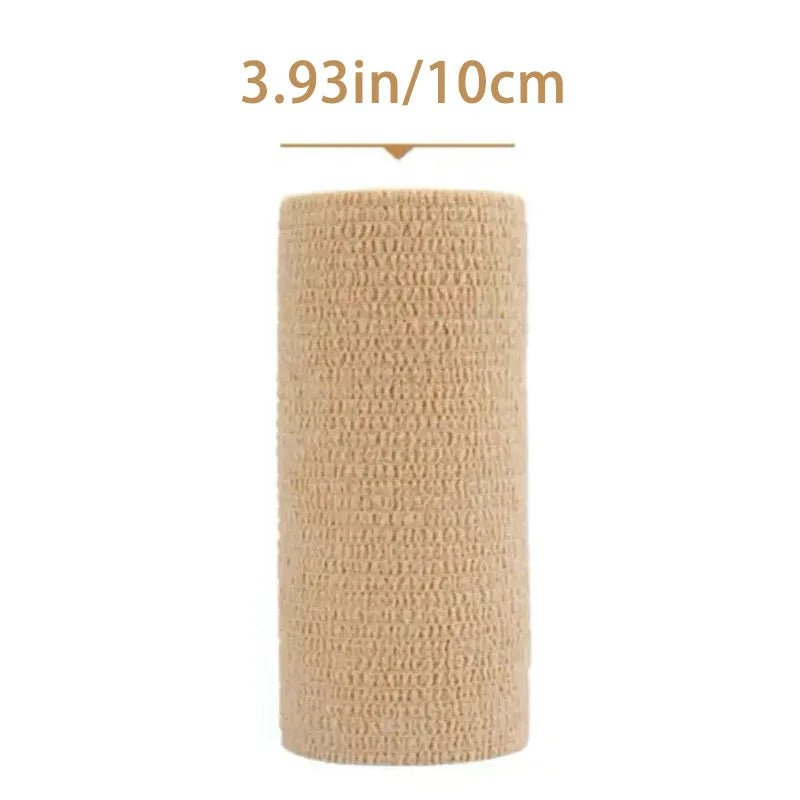 1-10 Rolls Elastic Breathable Medical Adhesive Bandage Self Adhesive Tape Beige Wrap For Wrist Ankle Finger Sports First Aid