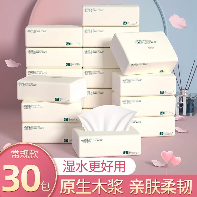 Toilet Paper Tissue Napkin Portable Pack Paper Tissue Made from Virgin Wood Pulp