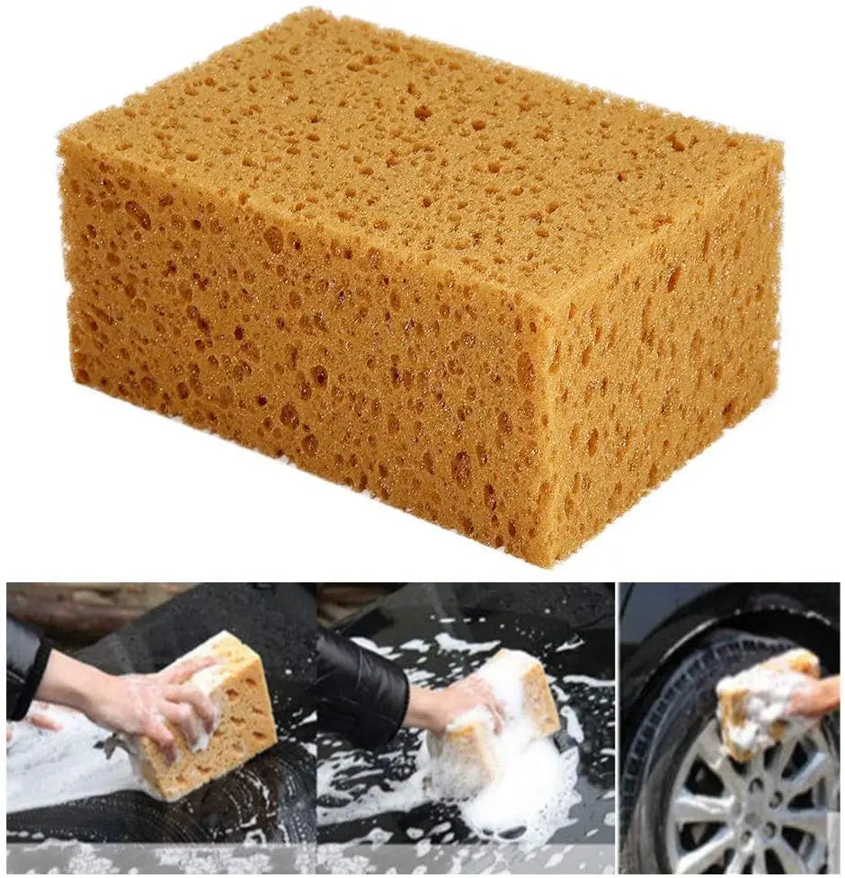 Large Honeycomb Porous Car Washing Sponge 1/3PCS, Soft Detailing Cleaning Brush Auto Motorcycle Accessories
