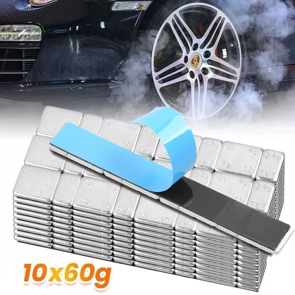 10pcs Car Wheel Balancer Adhesive Wheel Balancing Weight Strips Lead Free Stick On 60g Top Quality