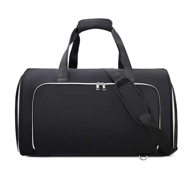 Large Capacity Oxford Cloth Travel Bag Waterproof Wear-resistant Foldable Suit Hanger Crossbody Backpack Double Shoulder Bag