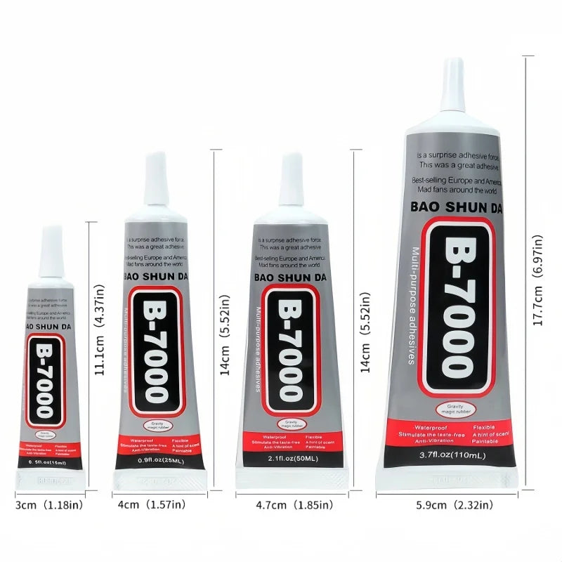 15/25/50/110ML Multi-Purpose Clear Strong Glue Adhesive Universal Phone Repair Glue DIY Jewelry Makings Repair Glue B7000 Glue