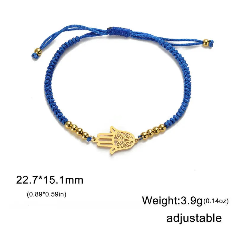 Skyrim Amulet Hamsa Hand of Fatima Bracelets on Hand Gold Color Women's Bracelet Stainless Steel Islamic Lucky Jewelry Gift 2026