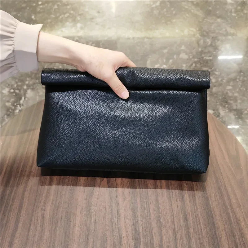 Personality lazy casual Women Clutches soft PU leather Lady evening bags Trend party girl Envelope Bag Phone Laptop Bags