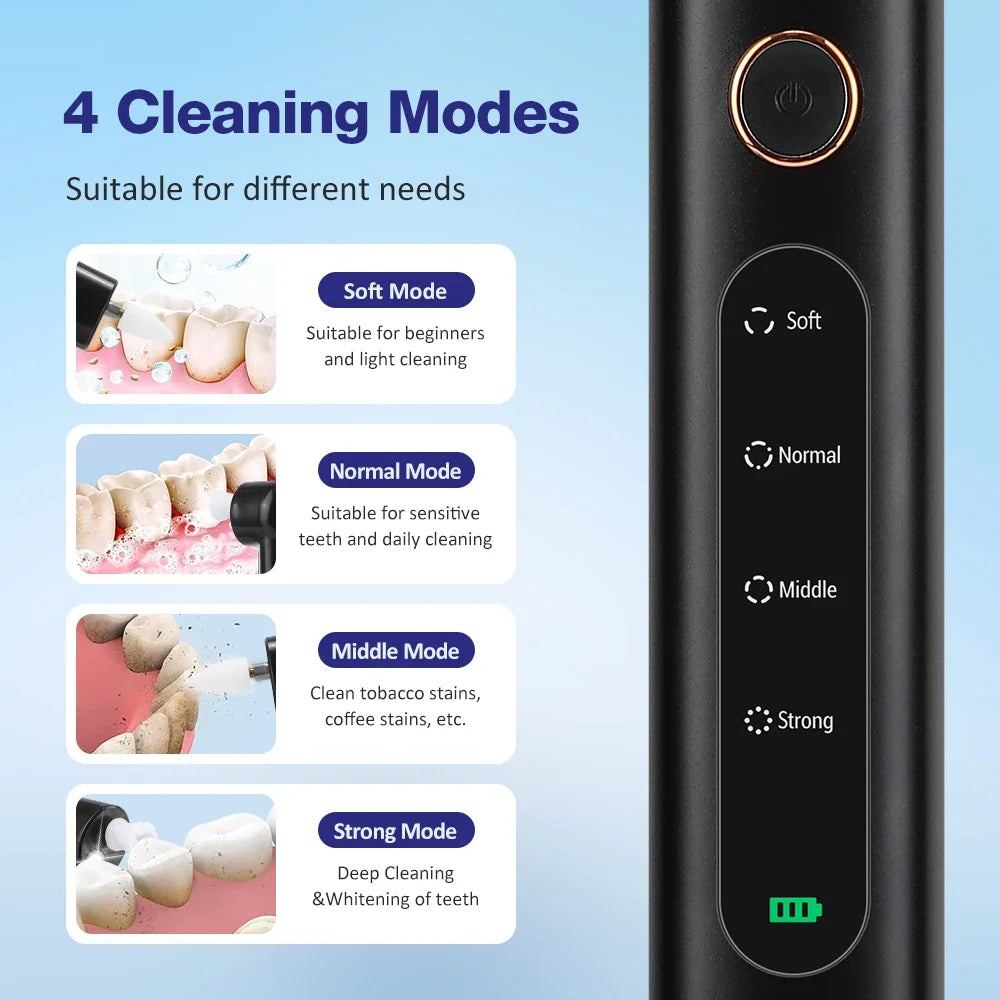 Multifunctional Electric Teeth Polisher Tooth Cleaning Tool Teeth Stains Cleaner Oral Care Brush for Daily Use