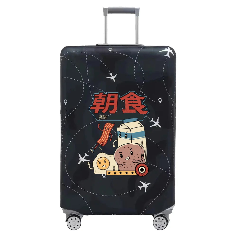 Baggage Covers Travel Luggage Protective Cover Stretch Dust Suitcase Covers Cartoon Print Series for18-32inch Travel Accessories