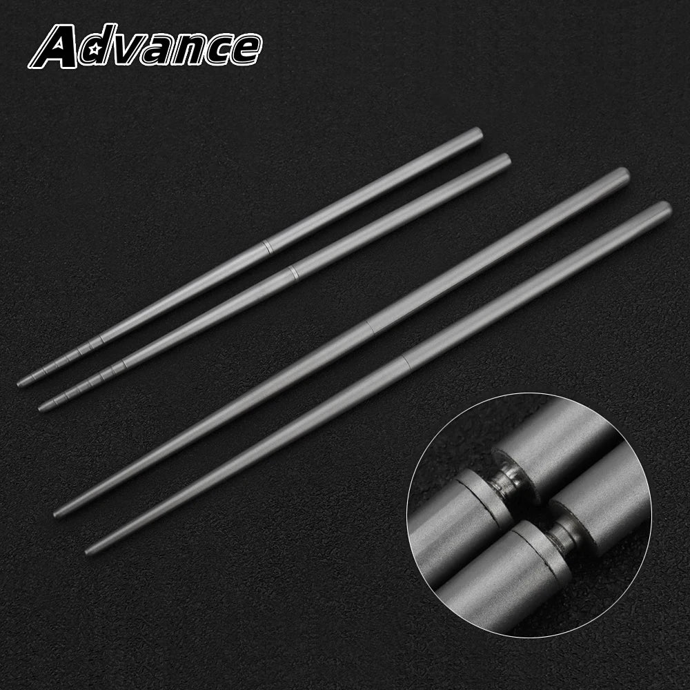 Short/Long Style Detachable Titanium Alloy Chopsticks Portable Outdoor Camping Tableware Non-toxic Picnic Tool