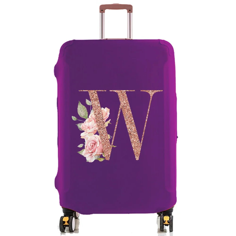 For 18-32 Inch Luggage Cover Suitcase Protector Travel Accessories Unlimited Rose Gold Stretch Fabric Dust Cover Trolley Case