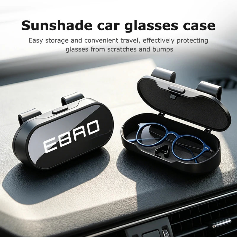 Auto Sun Visor Glasses Storage Box Portable Car Sunglasses Holder For Ebro S400 S700 S800 Omoda 5 C5 Jaecoo J7 J8