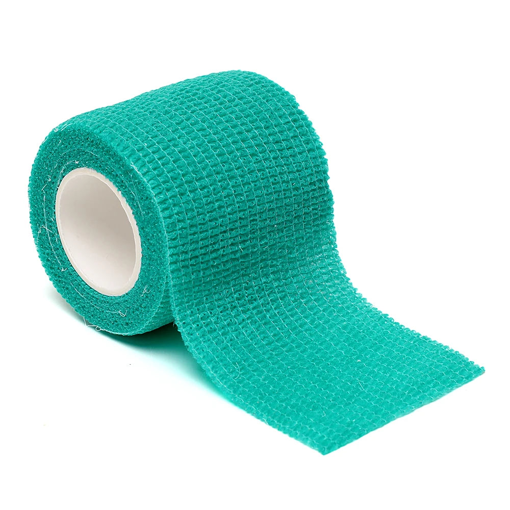 Black Sports Self-Adhesive Elastic Bandage with 4.8-Meter Elastic Knee Pads, 18 Colors for Fingers, Ankles, Palms, and Shoulders