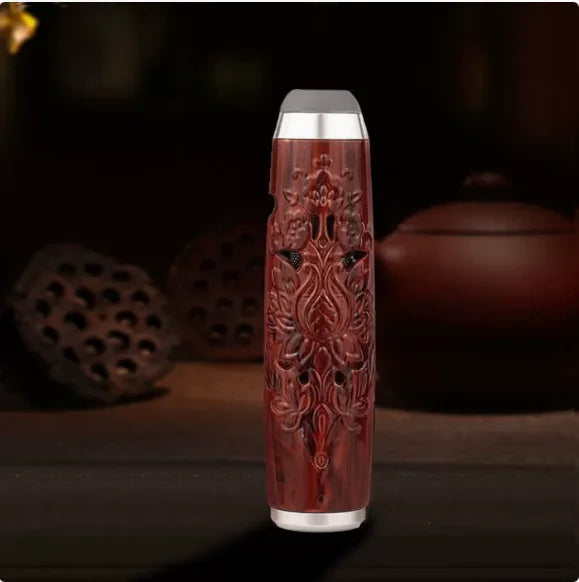 Mini Retro Print Car-Mounted Ashtray Dustproof Windproof Outdoor Lazy Person's Vehicle Ashtray
