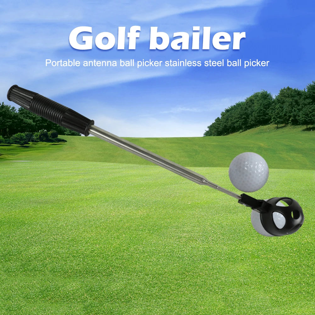 Golf Ball Retriever 8 Sections Telescopic Golf Ball Picker Stainless Steel Pick up Tool Grabber for Water Golf Accessory Outdoor