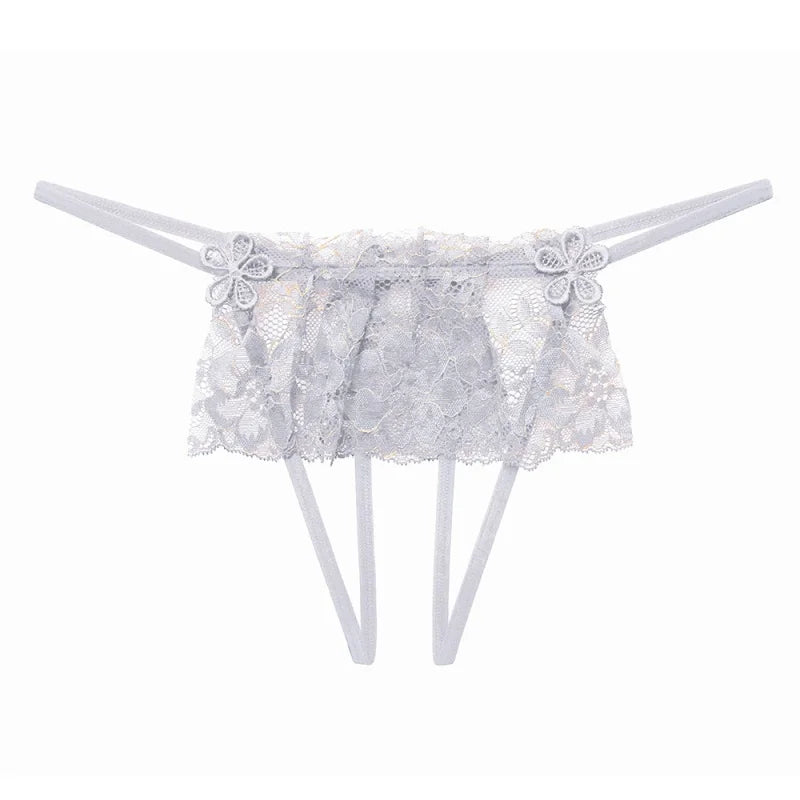 Sweet Comfortable Temptation Flirtatious Lace Sexy Women's Panties Sexy Underwear Covering Seduction Low Waist Perspective Thong
