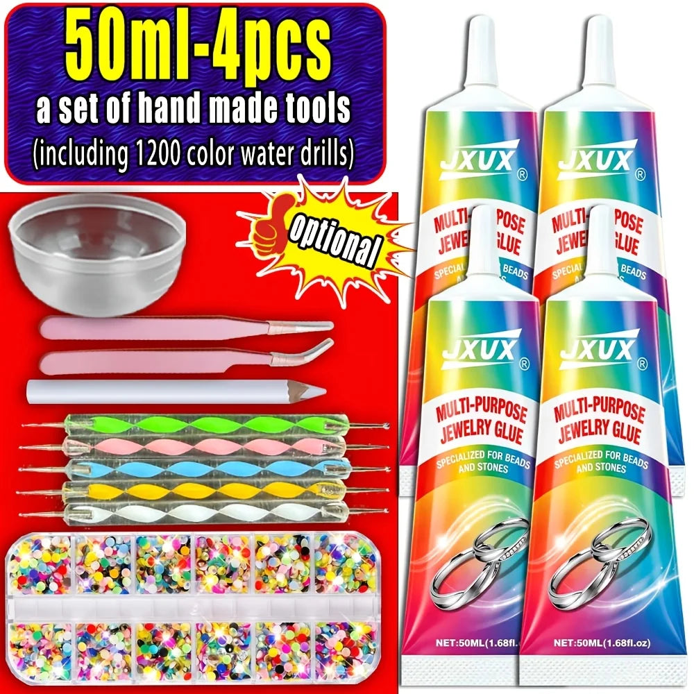 B7000 2907 Jewelry Craft Adhesive 50ml/1.68fl.oz (4 Pack) B-7000 Multi-Purpose Glue