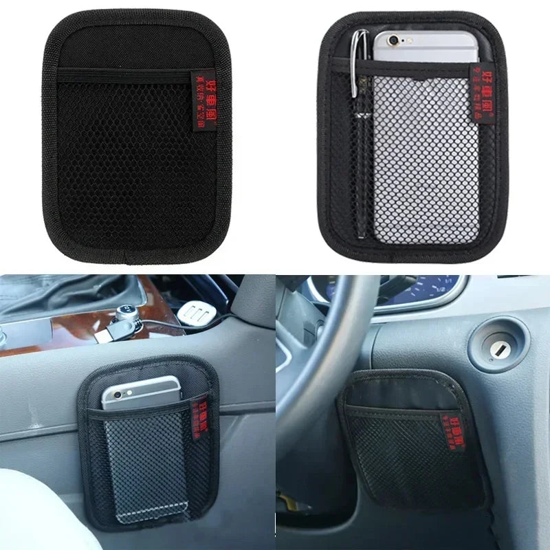 1-4pcs Car storage net bag, multi-functional storage net bag, car interior organizer, mobile phone key storage