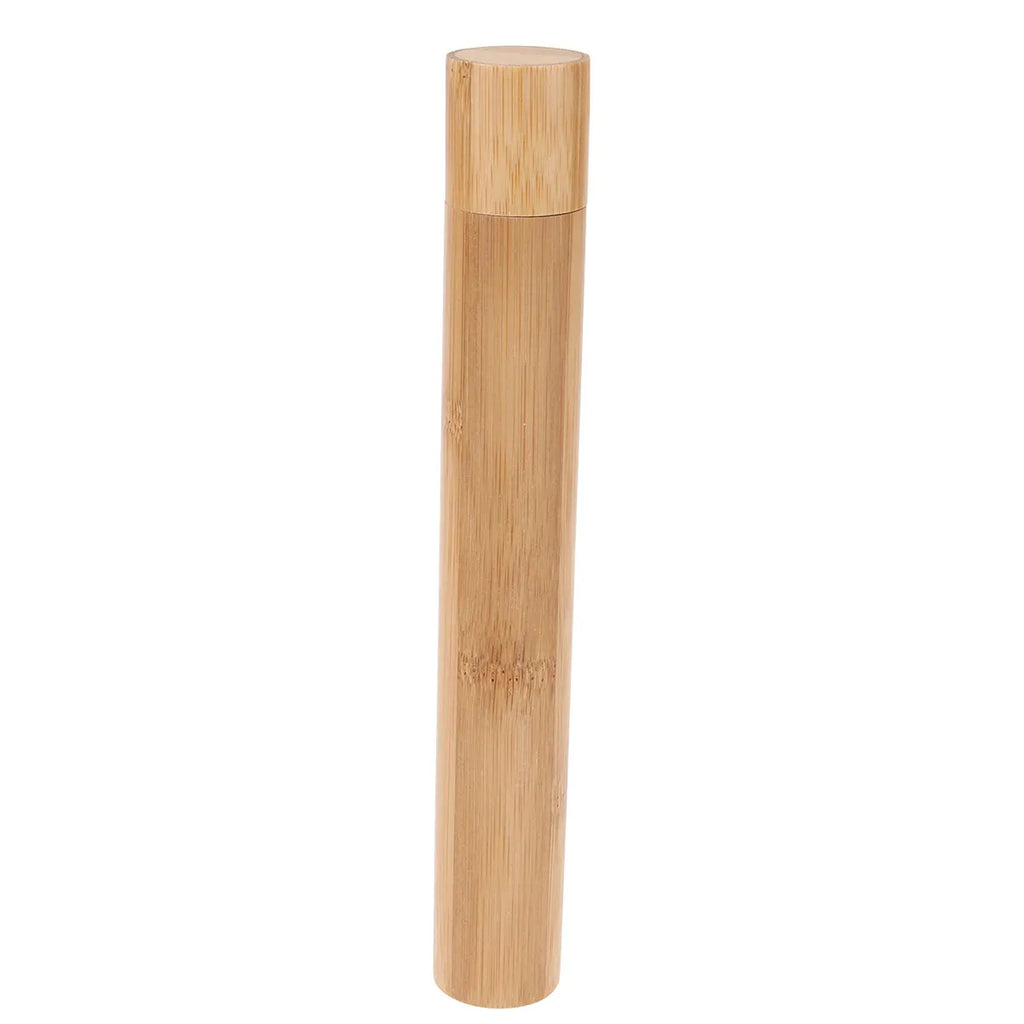 Bamboo Toothbrush Case Compact Travel Toothbrush Tube Storage for Home Office Gym Eco Friendly Easy Clean Lightweight