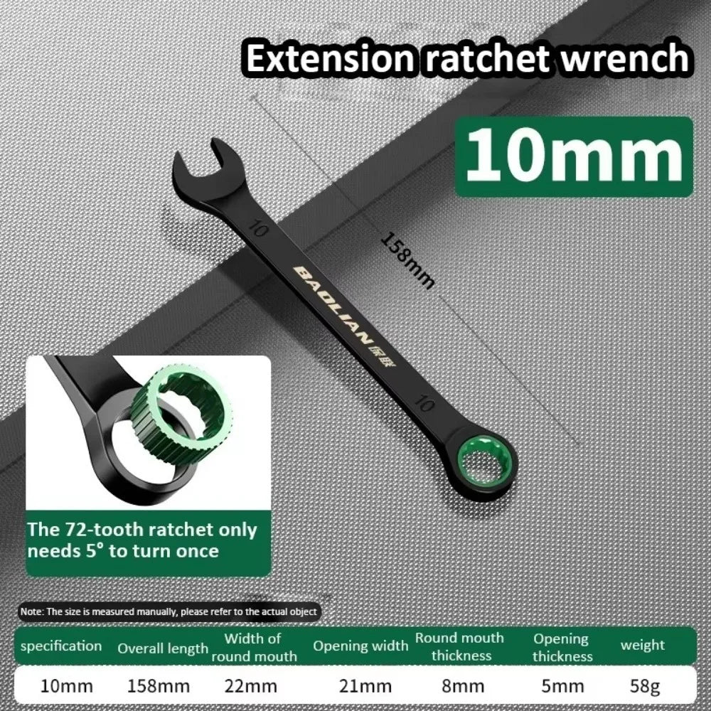 New 1Pcs 3mm Ultra-thin Thin Open End Wrench Hi-Spec Steel Flat Wrench Tool 6-32mm Multi-Function Double-end Fixed Spanner