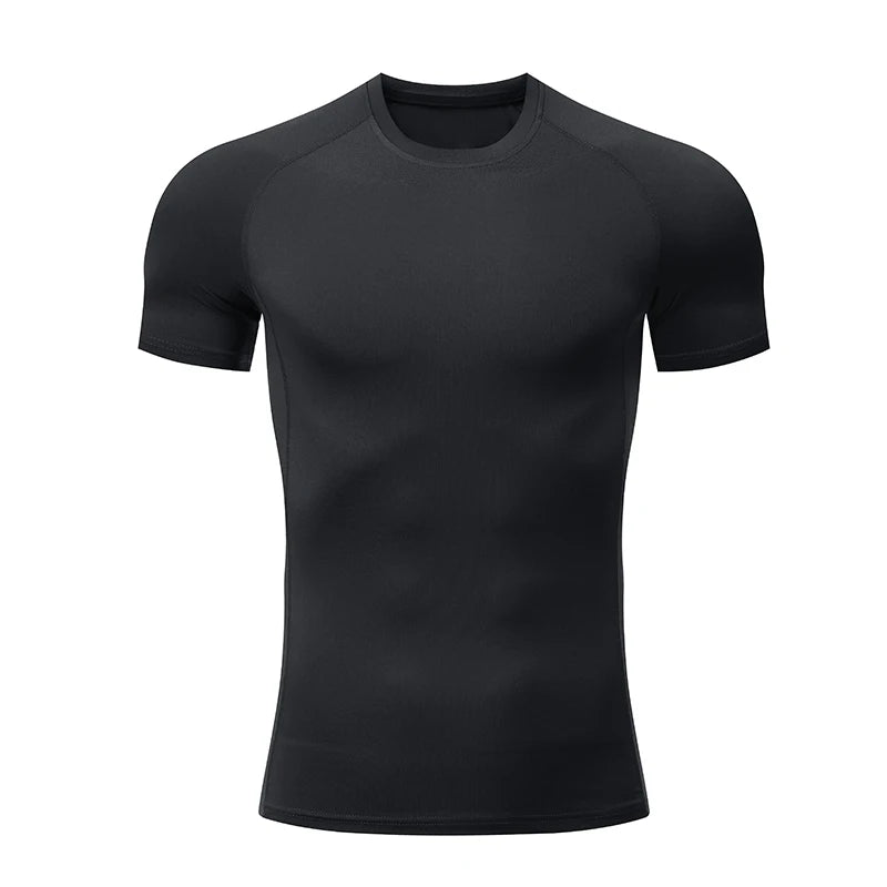 Men's T-shirt Men Running Sport T Shirt Man Compression Fitness Muscel Top Tee Quick Dry Tight Training Gym Sports Shirts Jersey