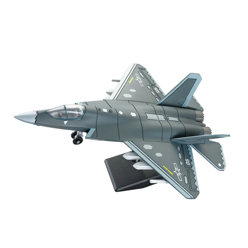 1:72 Scale ABS China Fighter J-35 Model 3D Puzzle Assembly Die-Cast Military airplane toy Building Kit Boy Collectible Gift
