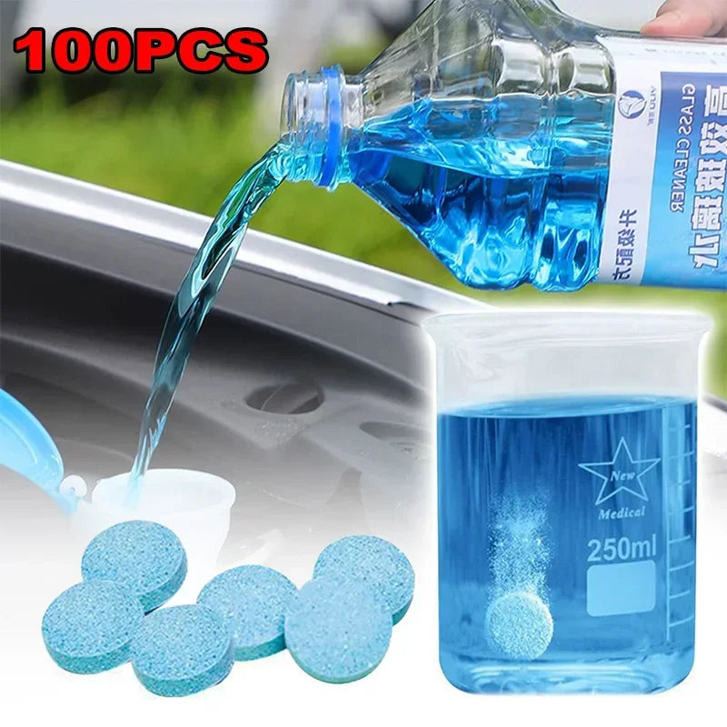 Effervescent Auto Glass Cleaner Tablets for BMW/Audi/Toyota – Windshield Wiper & Toilet Stain Remover, Universal Car Care