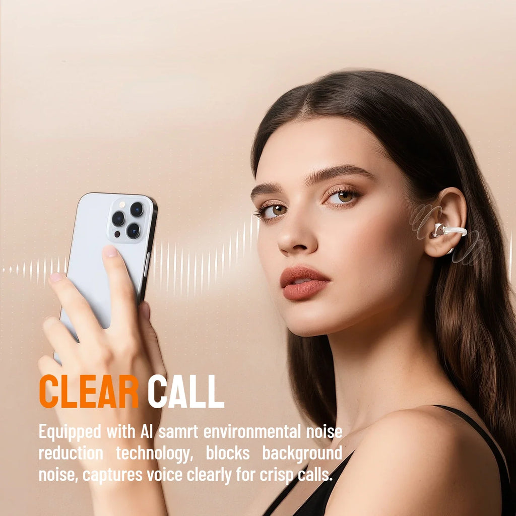 Monster Airstar A02 OWS Bluetooth 6.0 Ear Clip Headphones HiFi Stereo Sport Earbud Open Ear Air Conduction TWS Wireless Earphone