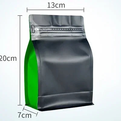 100pcs Wholesale 250g Coffee Bean Powder Bags with Valve Block Bottom 8oz Whey Protein Powder Food Packaging Food Storage Bags