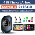 Android 15 Carplay AI Box Wireless Carplay Android Auto Support Netflix Youtube For VW Toyota Mazda Hyundai Ford Haval GMC Audi