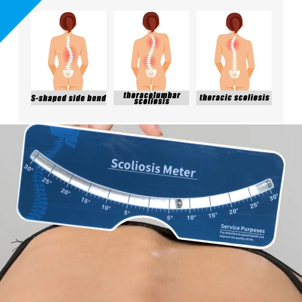 Scoliosis Portable Medical Evaluation Measuring Test Meter Back Spine Diagnosis Lightweight Inclinometer Bubble Gradient Gauge