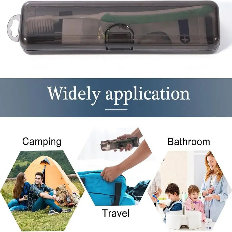 ✦ Translucent Travel Toothbrush Case,Portable Plastic Storage Box for Toothbrush & Toothpaste,Ideal for Travel&Business Trip