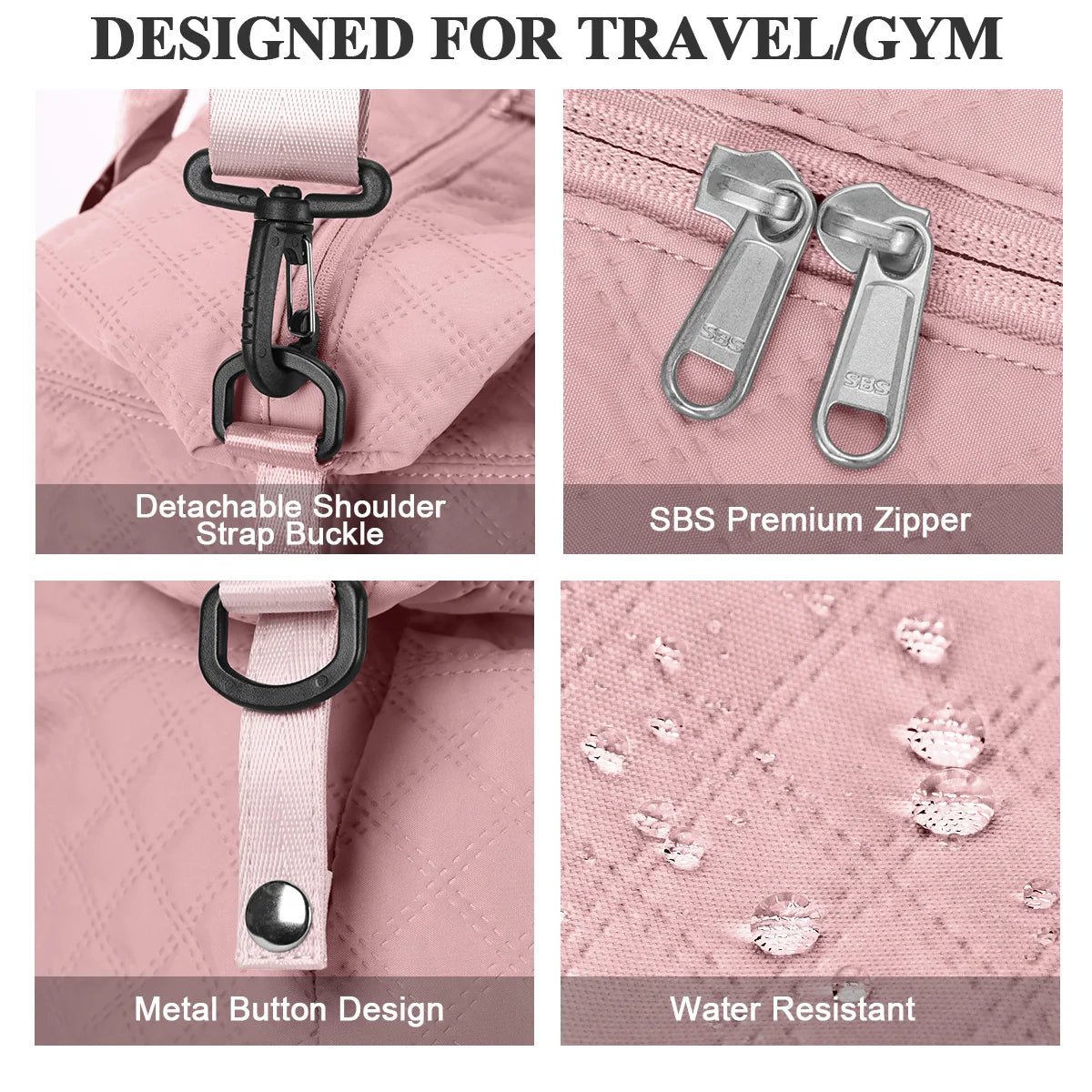 Travel Duffle Bag, Waterproof Weekender Carry On Travel Bags, Sport Gym Bag, Hospital Bags for Labor and Delivery, Overnight Bag