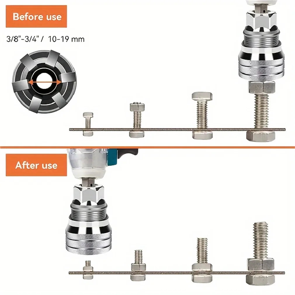 1pc Universal Adjustable Magic Socket Wrench,10~19mm,Multifunctional Ratchet Wrench Head Spanner Sleeve,Repair Tools Accessory
