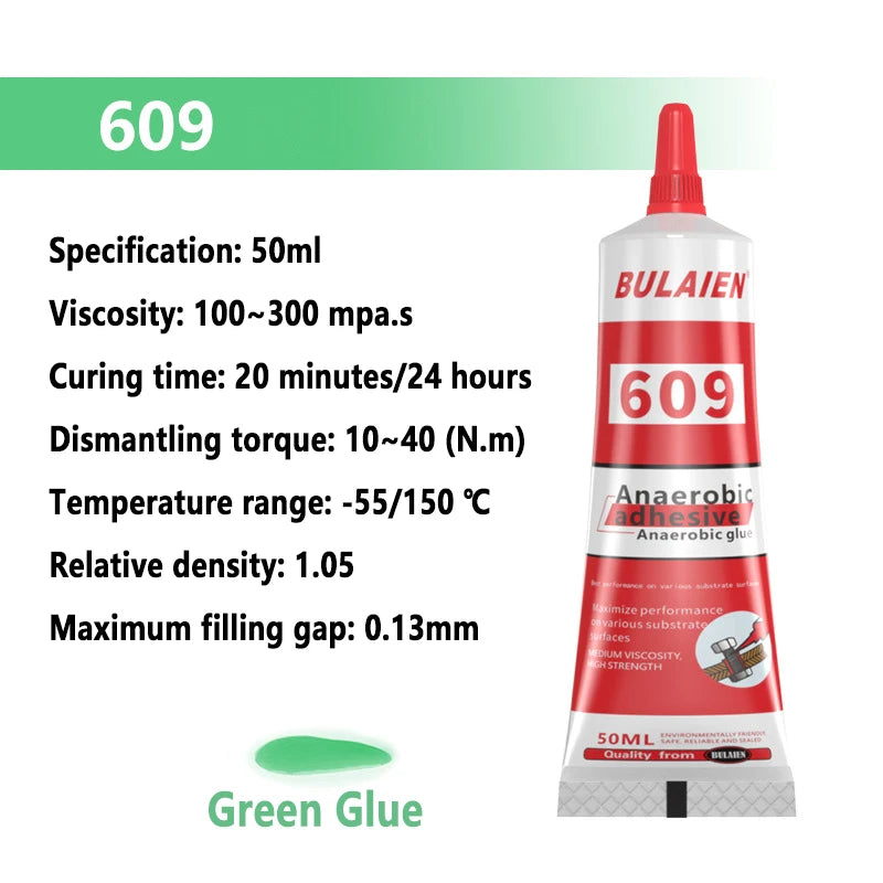 50ml Threadlocker Screw Glue Quickly Cured Thread Locking Agent Anaerobic Adhesive Corrosion-Resistant Anti-Loosening Glue