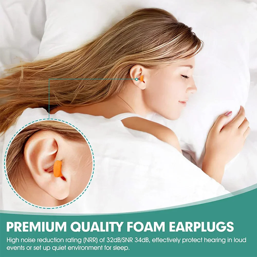 10Pair Noise Cancelling Earplugs Ear Plugs Sleep Hunting Ear Muffs Earplugs Baby Earmuffs Concert Safety Protection